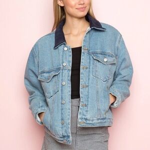 Brandy Melville Sherpa Jean Jacket